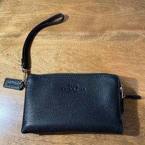Black Coach wristlet.